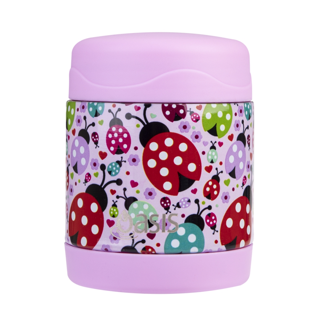 Oasis Kids Stainless Steel Double Wall Insulated Kid's Food Flask (300ml) Lovely Ladybugs