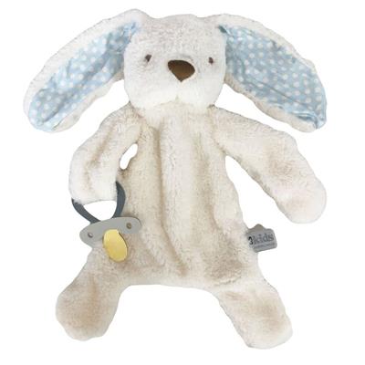 Bunny Comforter with Dummy Holder Cream and Blue