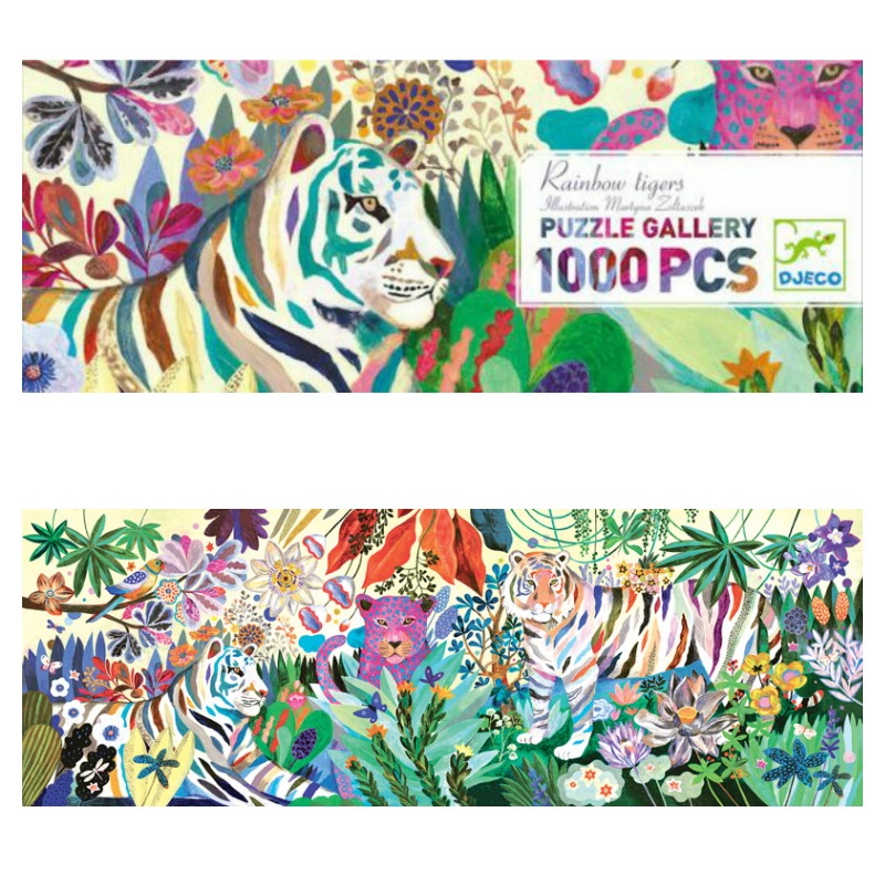 Djeco Rainbow Tigers Gallery Puzzle 1000pcs