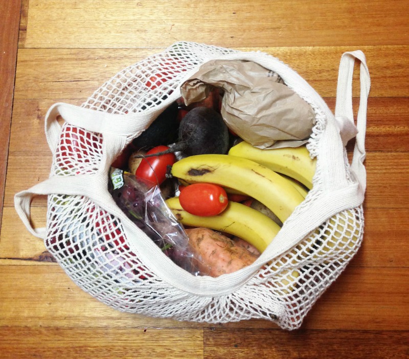 Little bag of bits: quit smoking survival kit Green Essential Large Reusable Mesh Shopping Bag