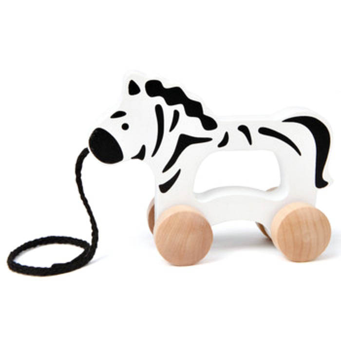 kids toys hape baby wooden toys push and pull zebra
