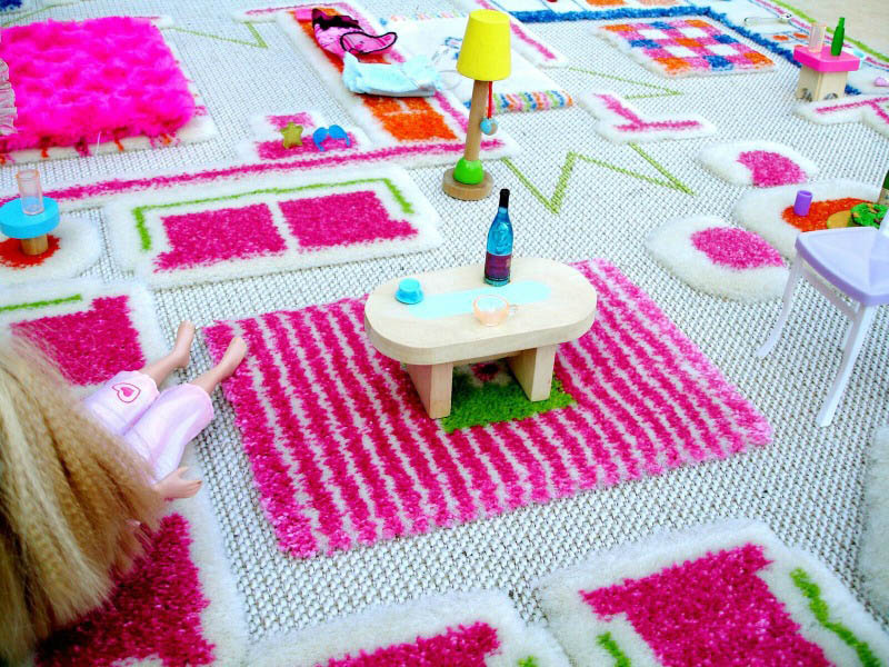 IVI 3D Play Rug Playhouse Green Medium 100x150