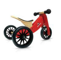 Kinderfeets Tiny Tot 2 in 1 Balance Bike - Red