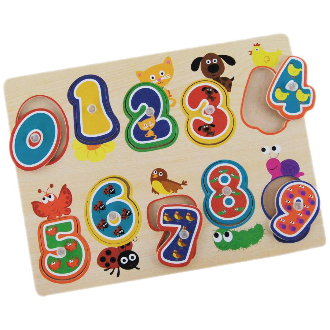 Wooden Number Peg Puzzle