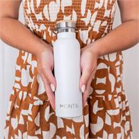 Montiico Insulated Drink Bottle White 600ml