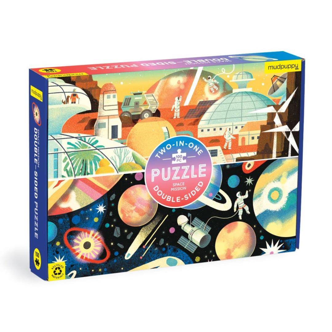 Mudpuppy Puzzle Double Sided Kids Puzzle 100Pc Space Mission