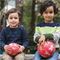 7 Inch Playground Ball Dinosaurs Red