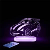 Aloka -  LED Sleepy Light - Race Car - DUAL POWERED