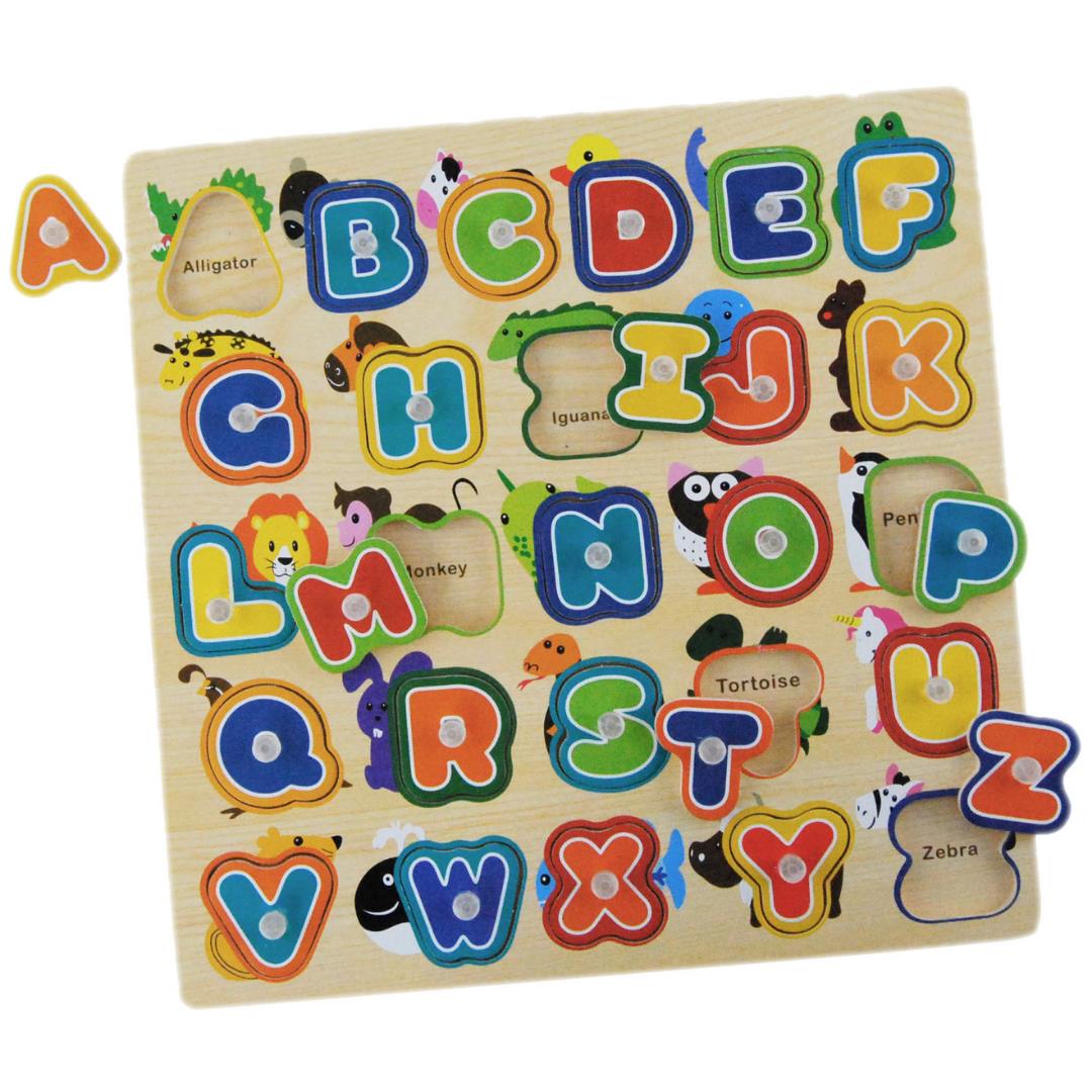 Wooden Alphabet Jigsaw Peg Puzzle