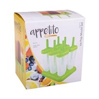 Appetito Groovy Ice Pop Mould Set 6 - Green