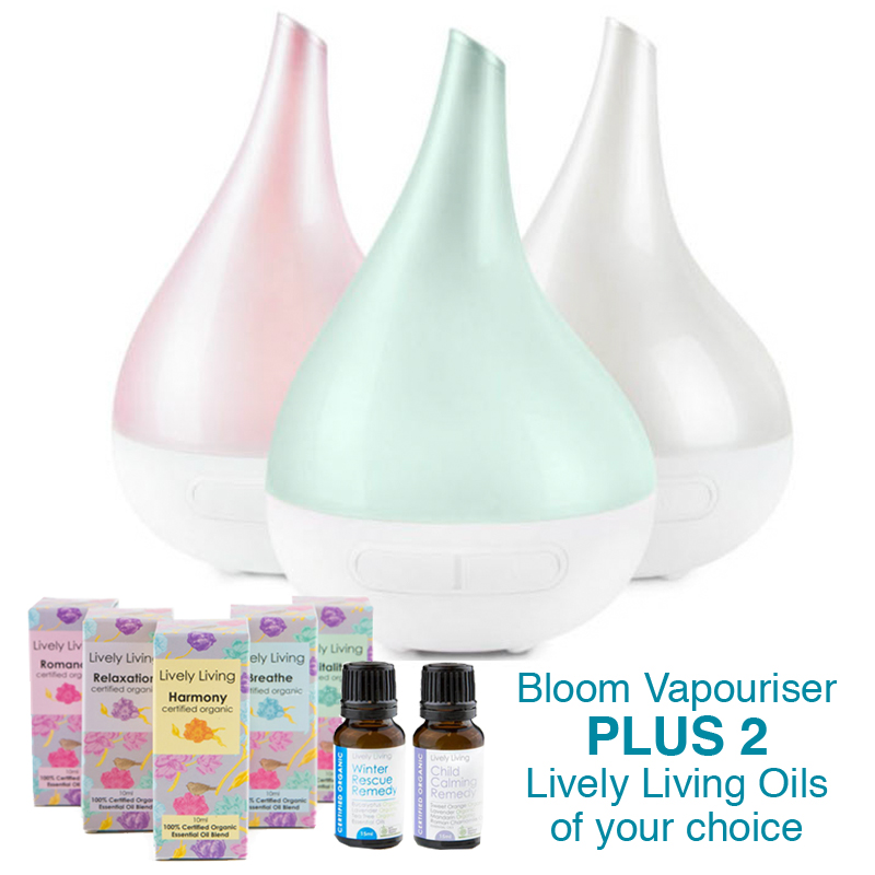 VALUE PACK Aroma Bloom PEARL Vaporiser + 2 Essential Oils