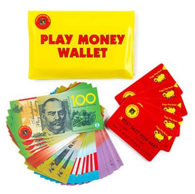 Australian Play Money Notes, Credit Cards and Wallet