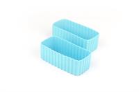 Bento Cups Rectangle Light Blue