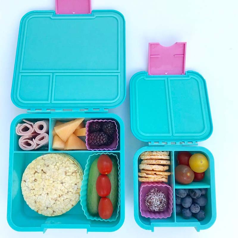 Little Lunch Box Co....... Bento Cups Rectangle mint Silicone Moulds for Bento Box 