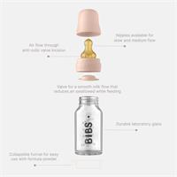 Bibs Baby Glass Bottle Complete Set 225ml - Ivory