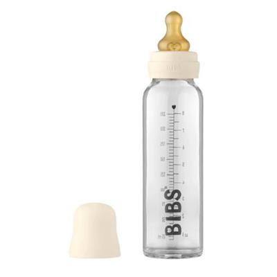 Bibs Baby Glass Bottle Complete Set 225ml - Ivory