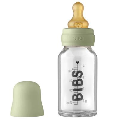 Bibs Baby Glass Bottle Complete Set 110ml - Sage