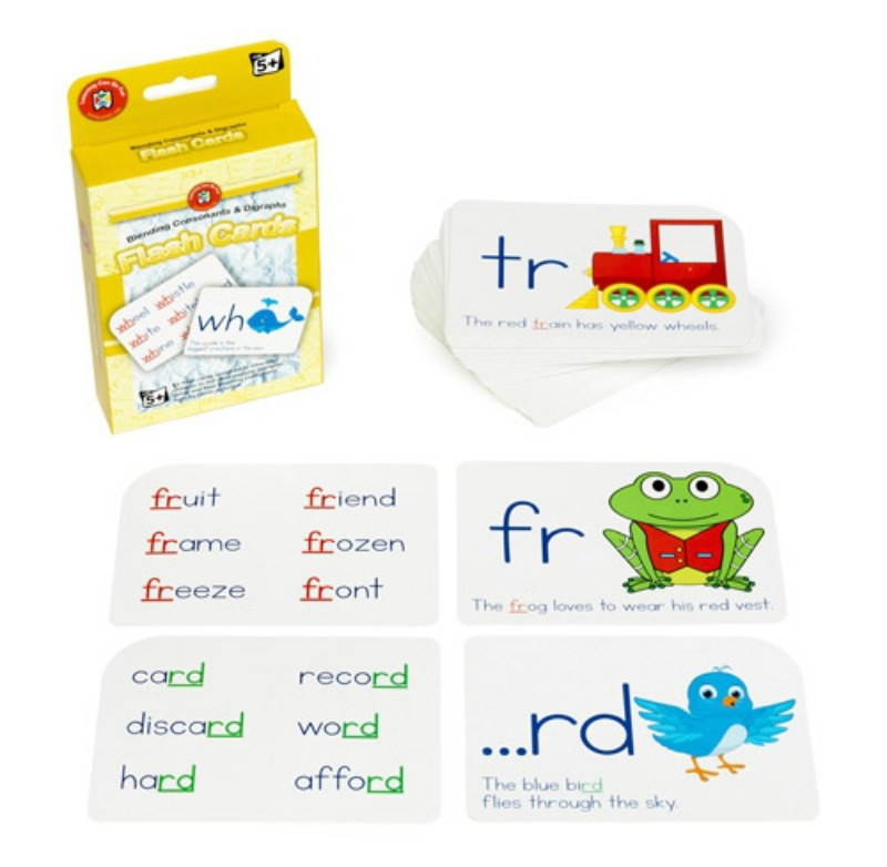 Blending Consonants and Digraphs Flash Cards