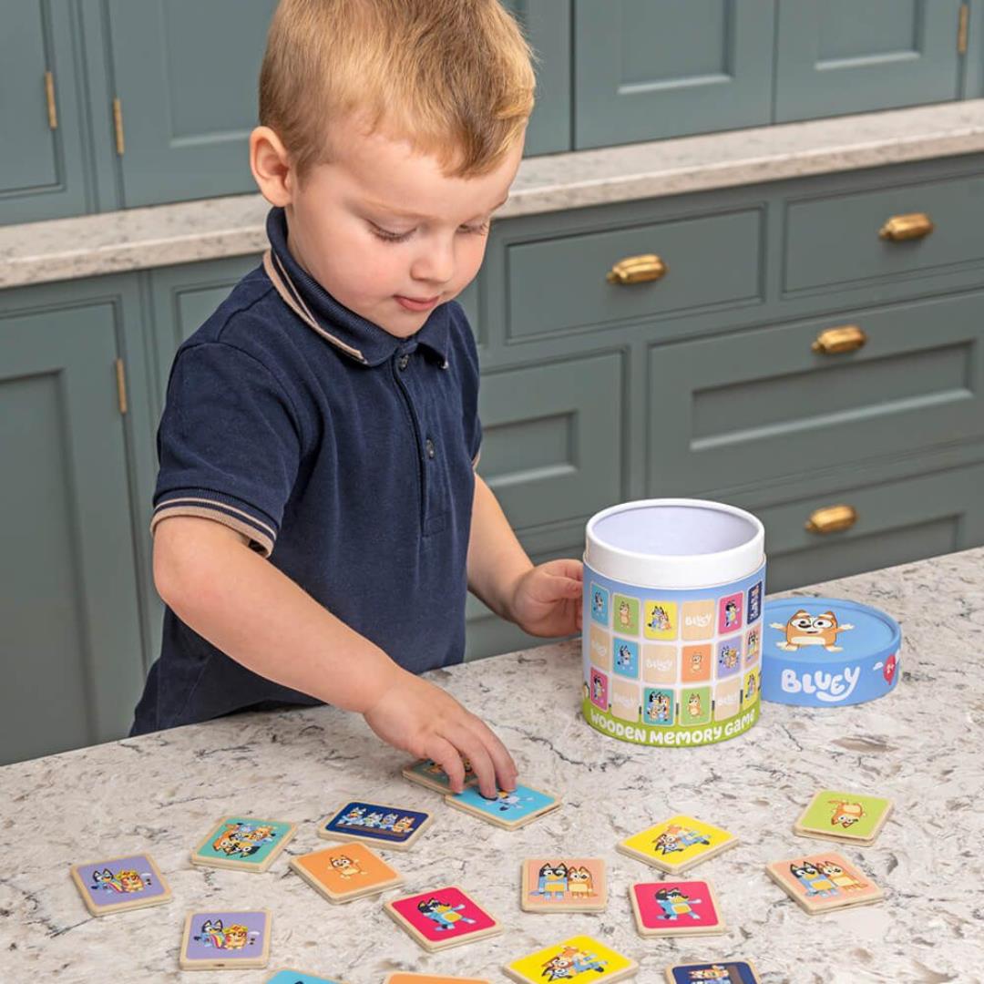 Bluey Wooden Puzzle 3 Pack and Storage Tray