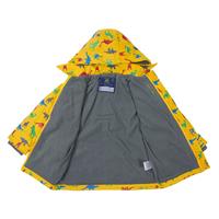 Boys Raincoat Dinosaur Mustard