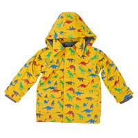 Boys Raincoat Dinosaur Mustard