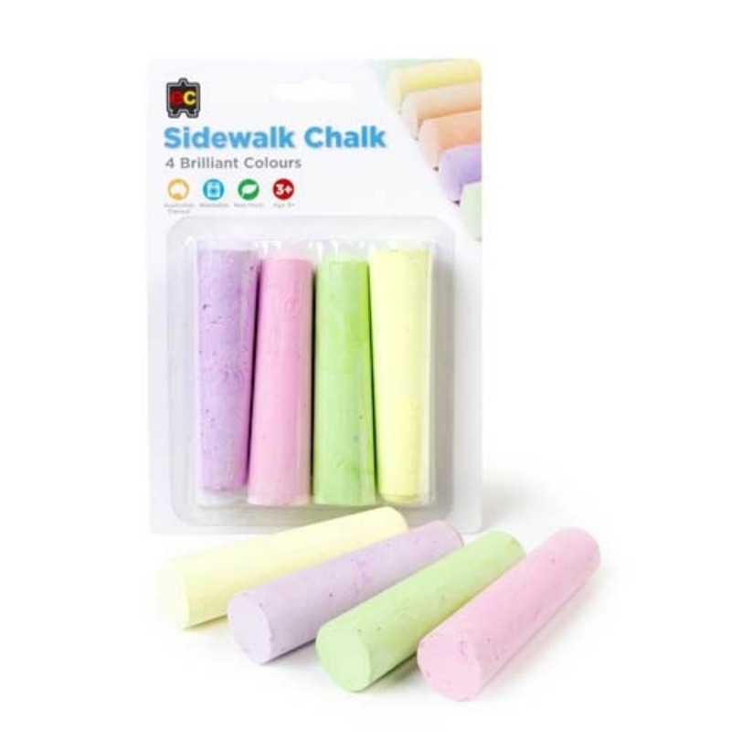  Brilliant Colours Sidewalk Chalk 4pk