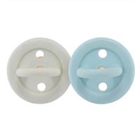 Bumi Bebe - Colour Pacifier - ROUND Teat - Denim and Sage - 2 Pack - 0 to 3 Months