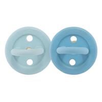 Bumi Bebe - Colour Pacifier - ROUND Teat - Sky Blue and Denim - 2 Pack - 3 to 36 Months