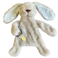 Bunny Comforter with Dummy Holder Beige and Blue