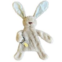 Bunny Comforter with Dummy Holder Beige and Blue