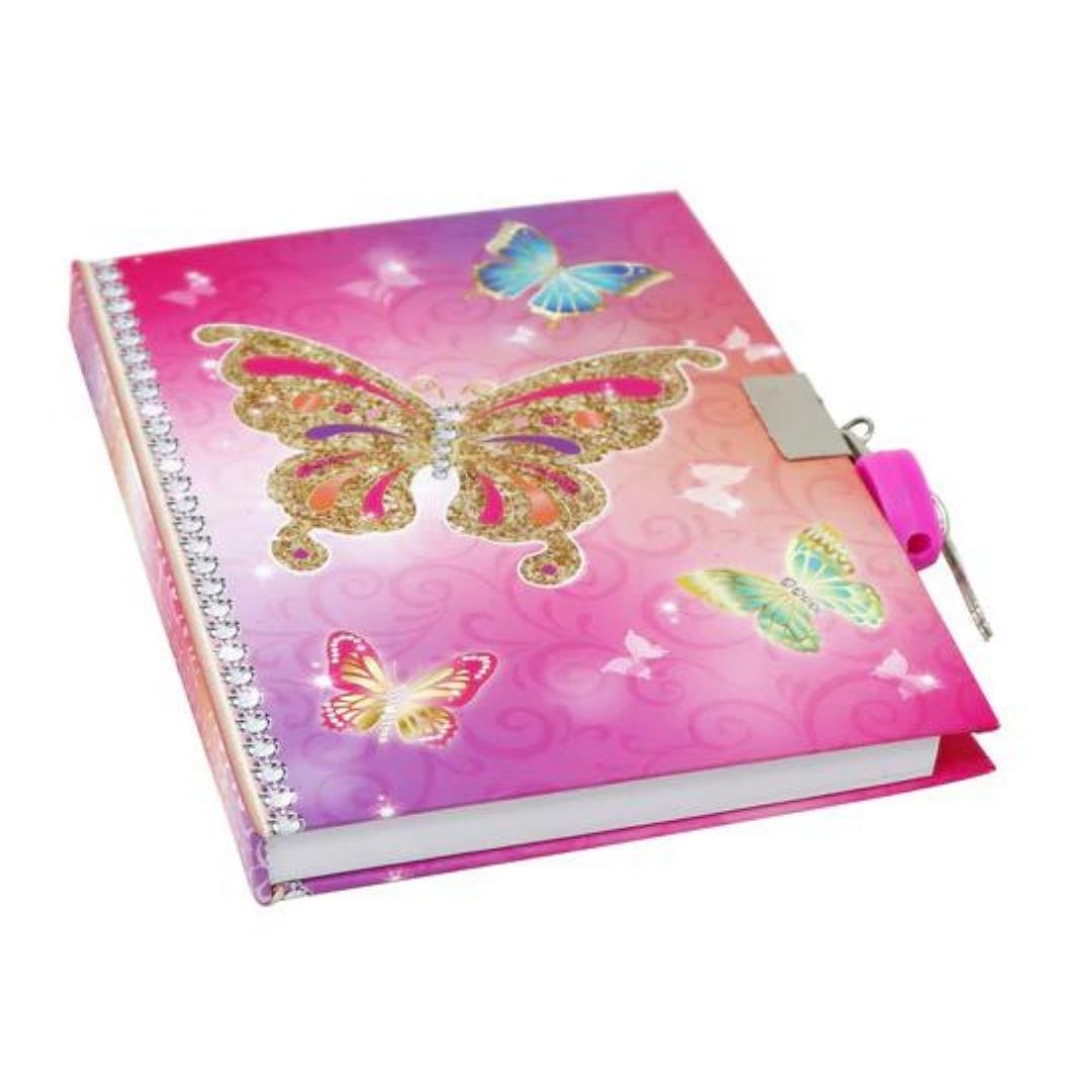 Butterfly Skies Strawberry Scented Lockable Diary