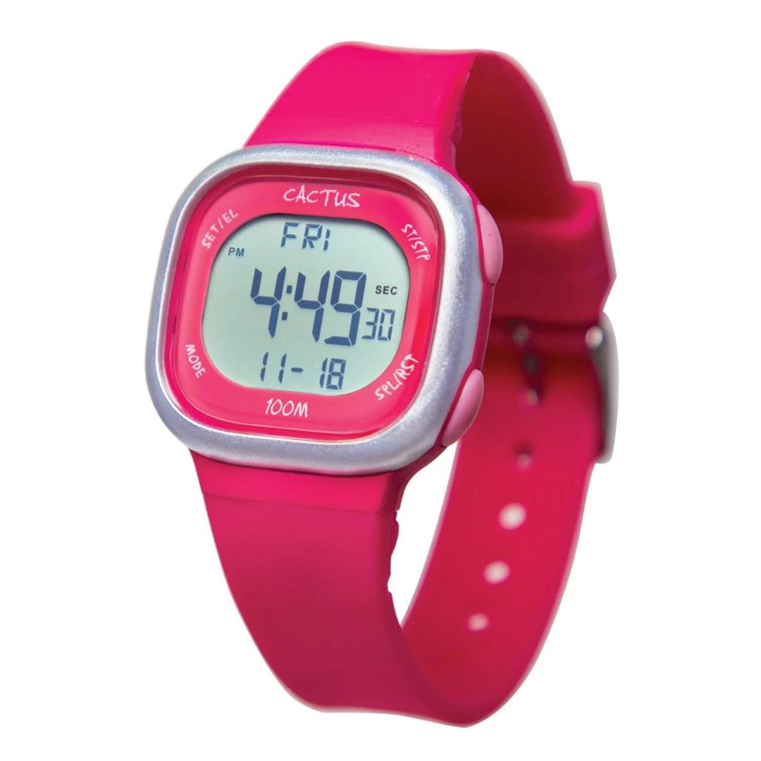 Cactus Ace Kids Digital Watch - Hot Pink