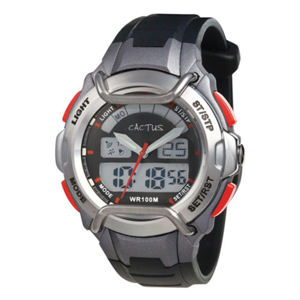 Cactus Challenger Kids AnaDigi Watch - Black/Silver