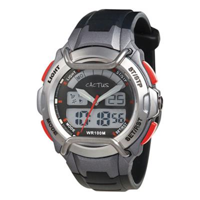 Cactus Challenger Kids AnaDigi Watch - Black/Silver