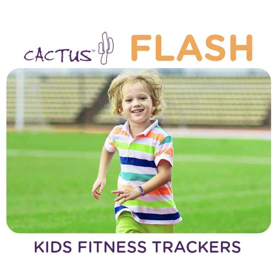 Cactus Flash Kids Fitness Activity Tracker Black