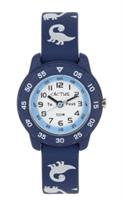 Cactus Junior Kids Time Teacher Blue Dinosaur Watch