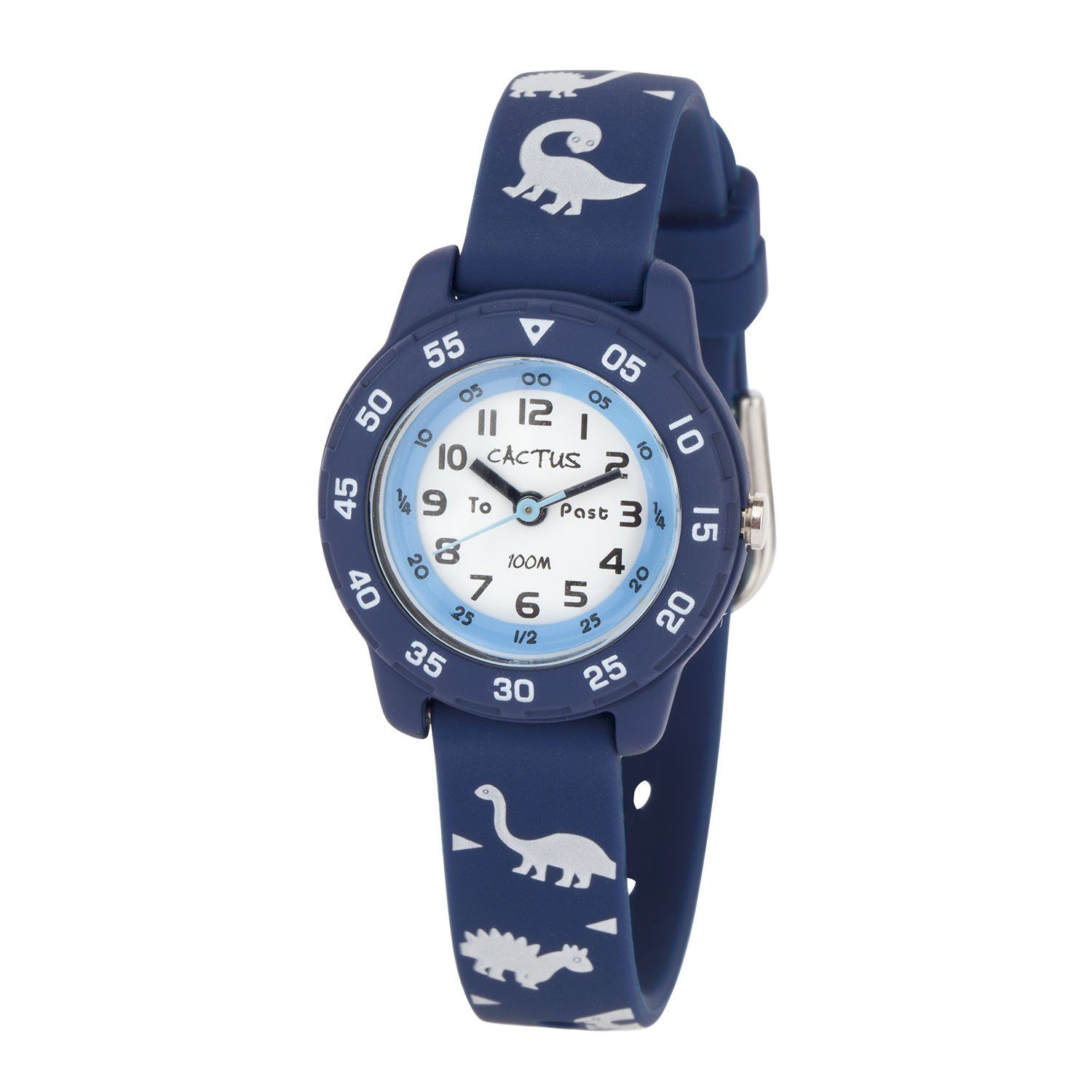 Cactus Junior Kids Time Teacher Blue Dinosaur Watch