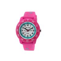 Cactus Junior Kids Time Teacher Pink/Aqua Flowers Watch