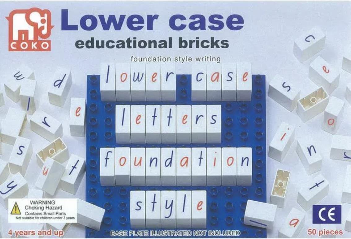 COKO Coloured Lowercase Letters Educational Bricks