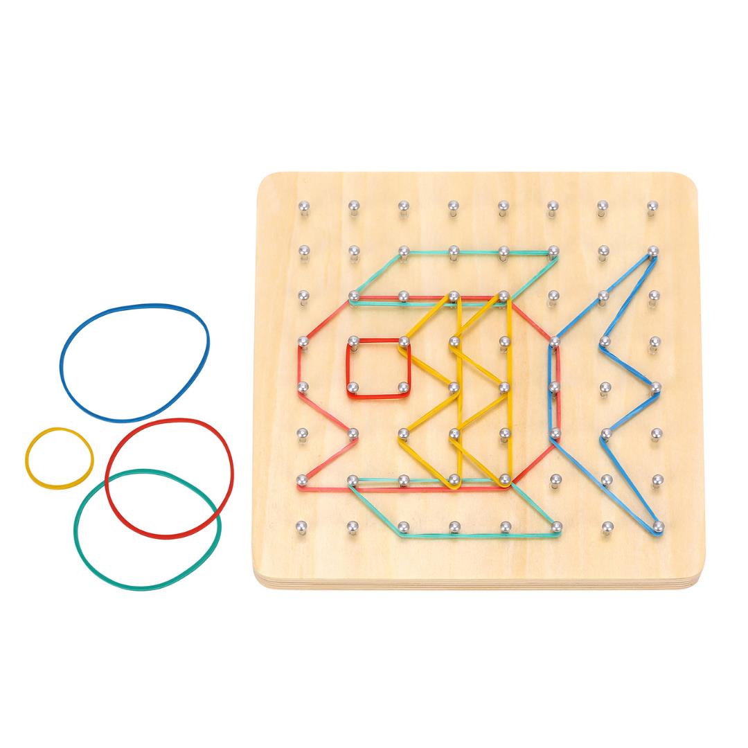 CREATIVE RUBBER BAND GEOBOARD PATTERN PUZZLE GAME