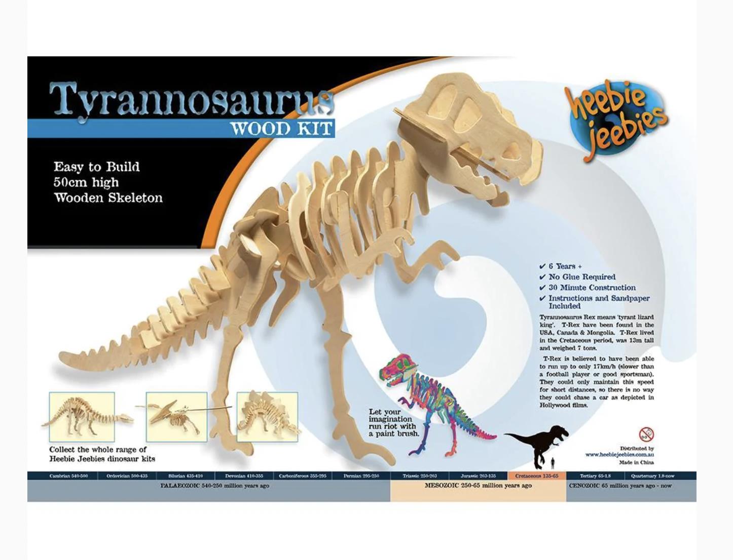 Tyrannosaurus Large Wooden Dino Kit