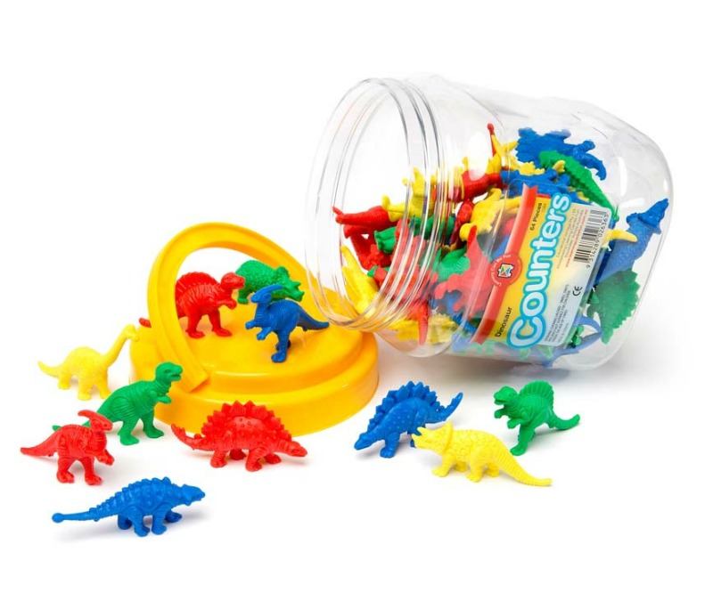 Dinosaur Counters Jar of 64