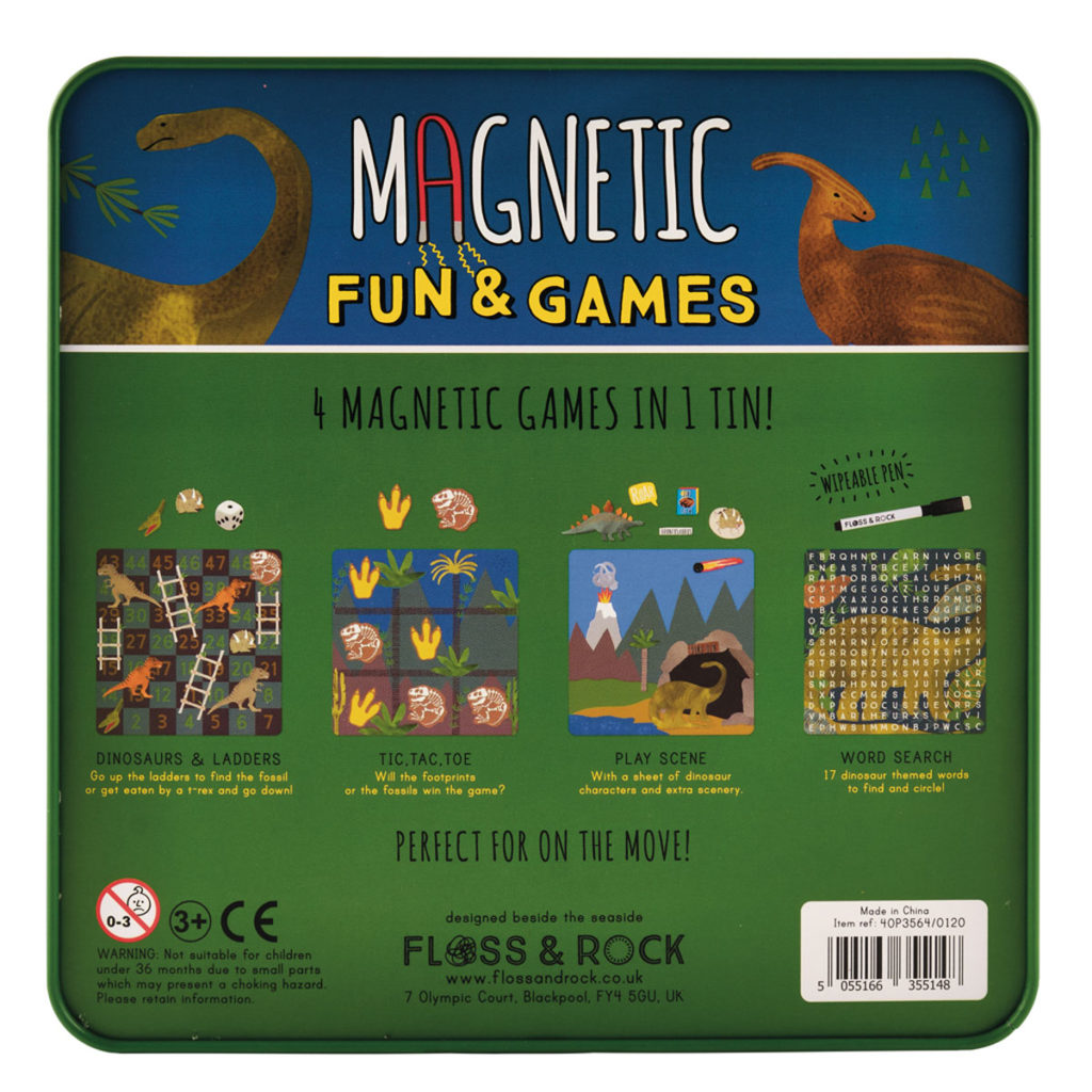 Dinosaur Tin of Magnetic Games