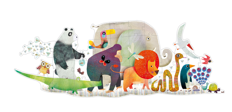 Djeco Animal Parade Giant Puzzle 36pcs