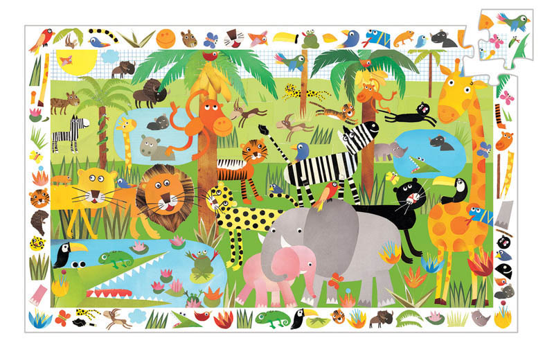 Kids Jigsaw Puzzles | Djeco Observe Jungle Puzzle 35pc