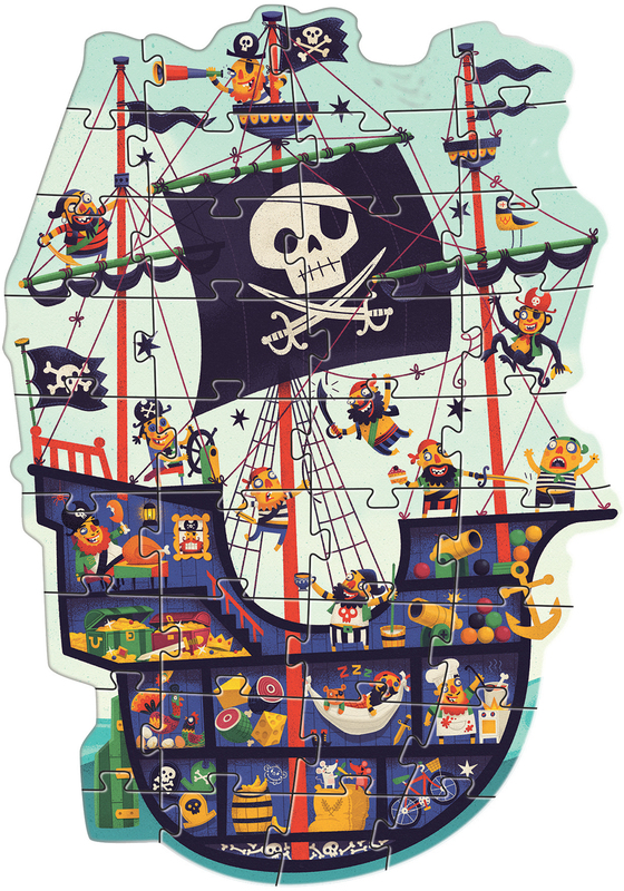 Djeco The Pirate Ship Giant Puzzle 36pc