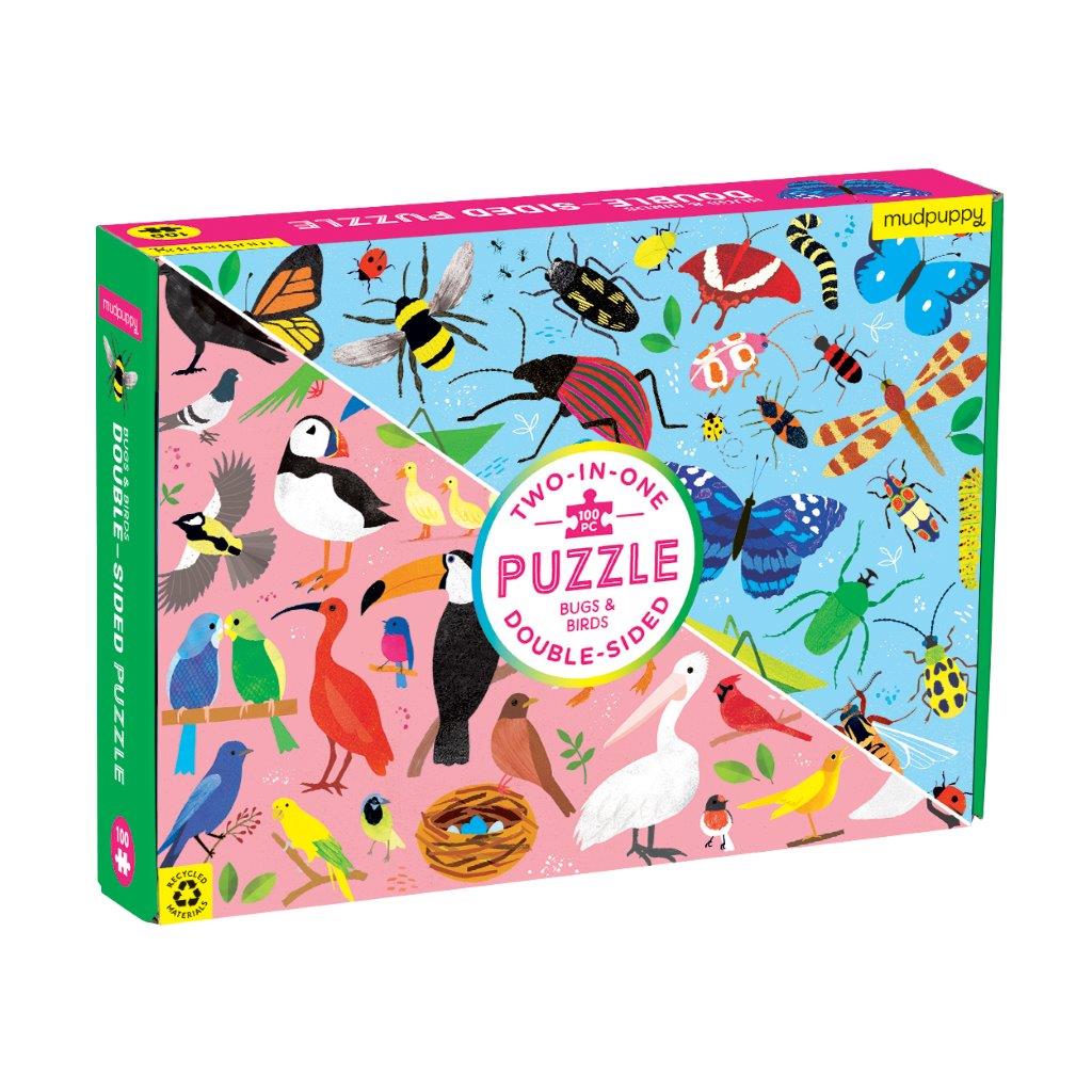 Double Sided Kids Jigsaw Puzzle 100Pc Bugs & Birds