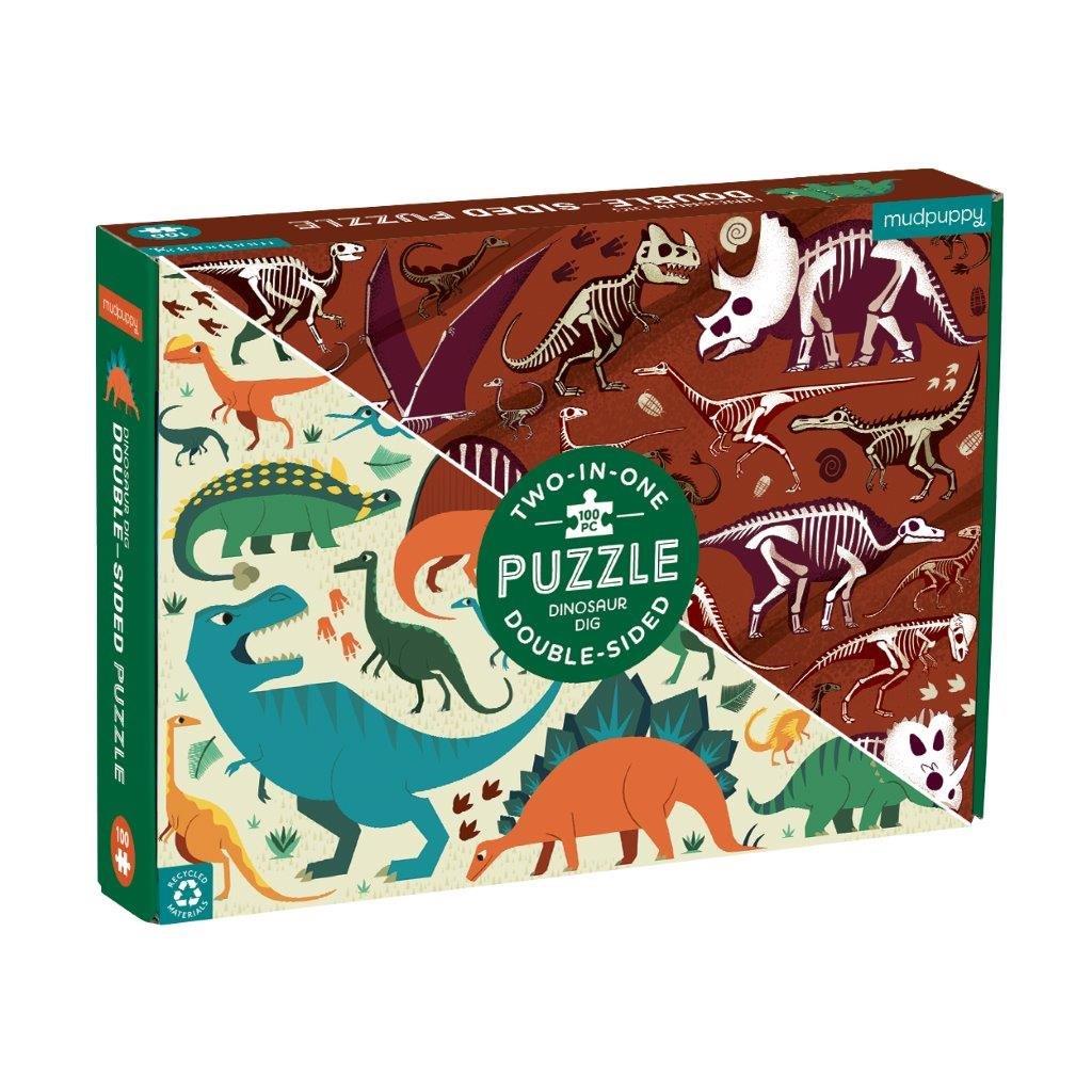 Double Sided Puzzle 100Pc Dinosaur