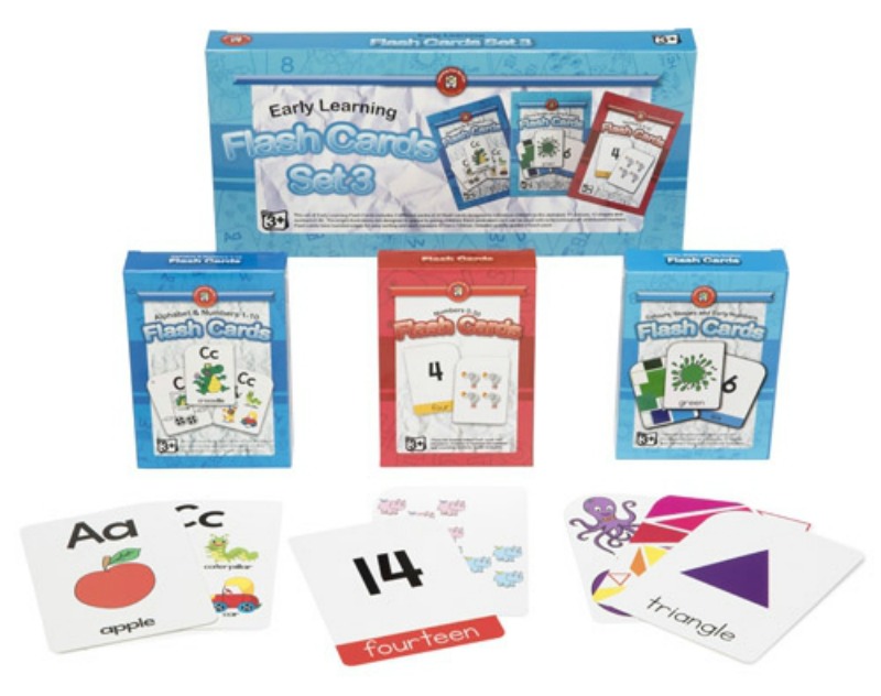 Early Learning Flash Cards Set of 3