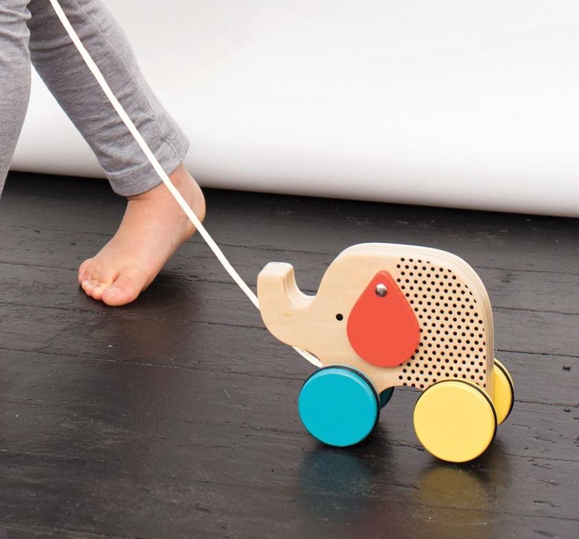 Elephant Wooden Pull Along Toy